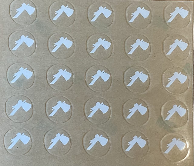 25 Tomahawk Award Decals 1/2"